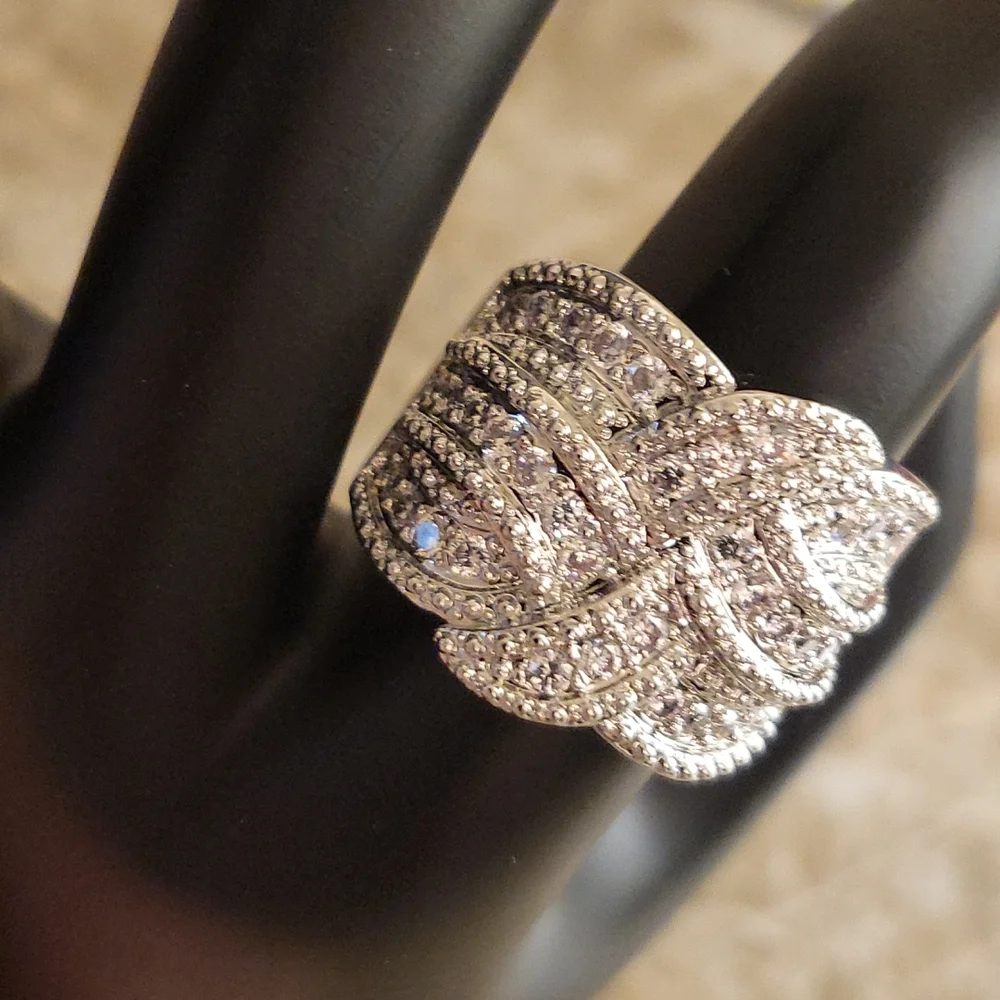Simulated Diamond 925 sterling silver ring - Picture 2 of 7